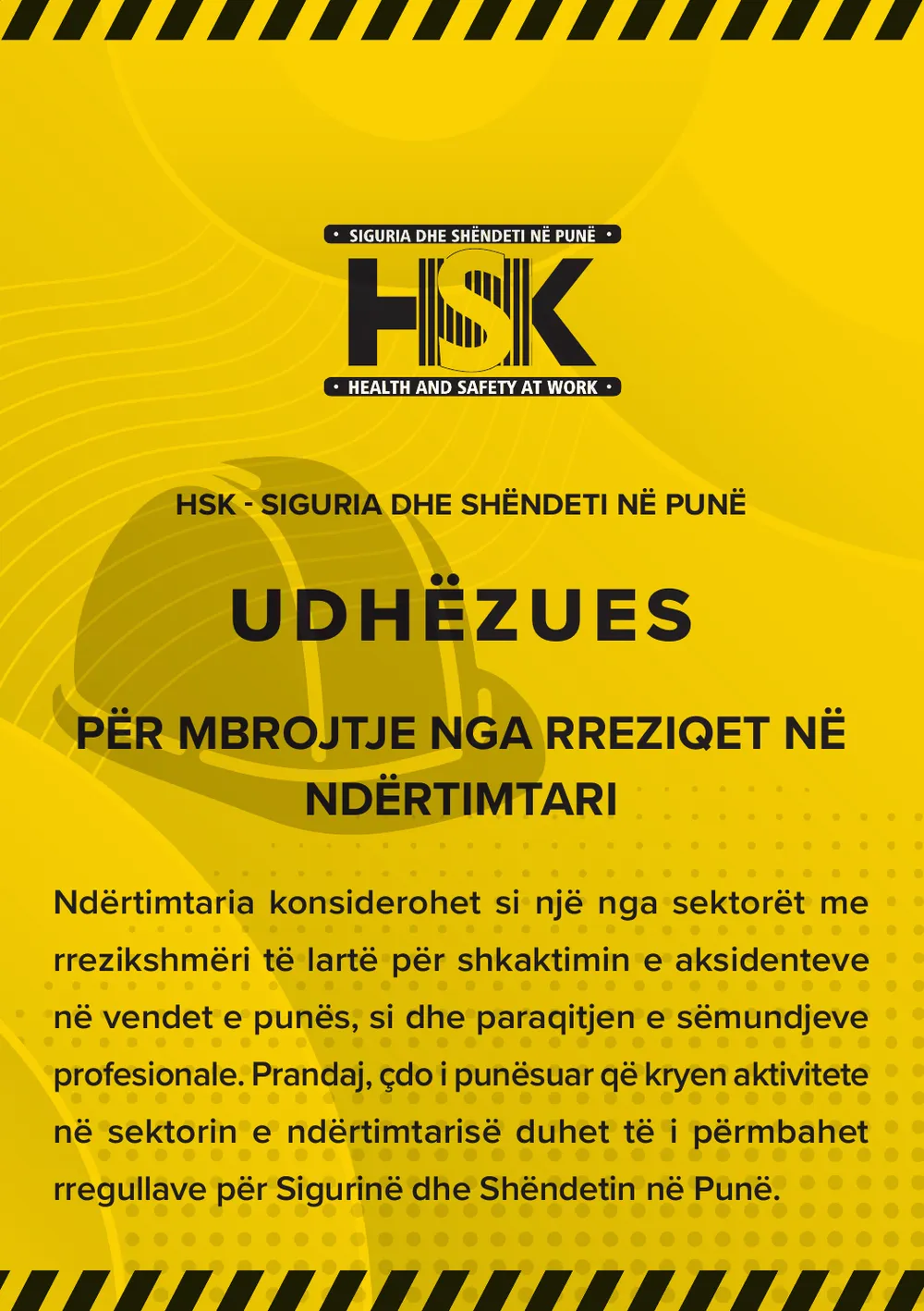Kopertina: Udhëzues për mbrojtje nga rreziqet në ndërtimtari